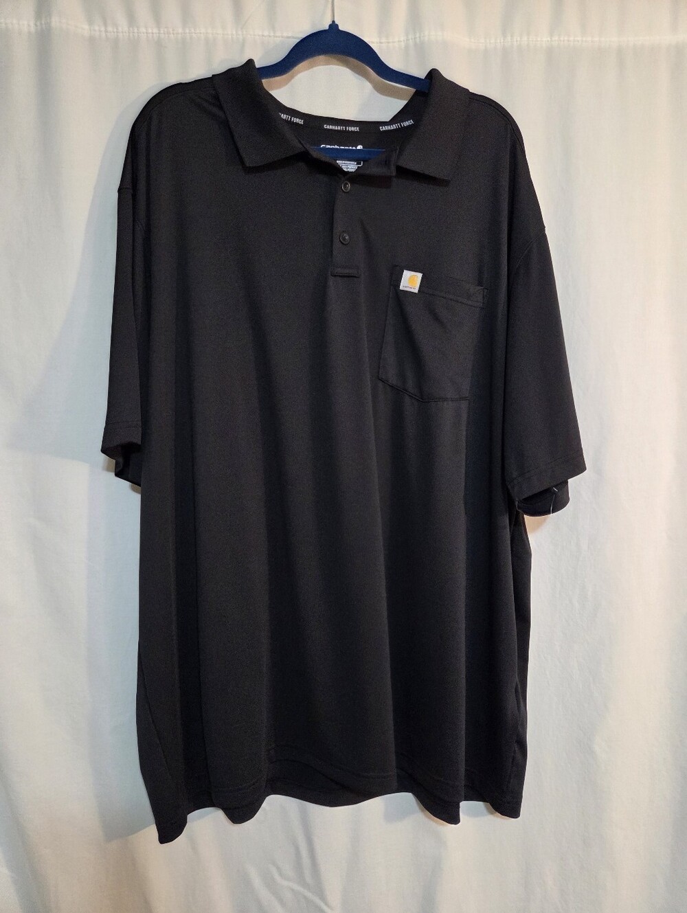 Carhartt NWOT 3xl Black Short-Sleeve Pocket Polo Relaced Fit